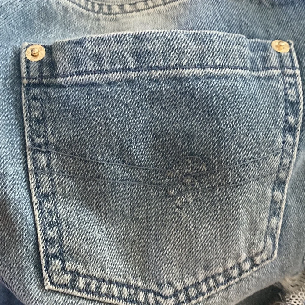 NWOT Blumarine Blue Lace Trim Distressed Skinny Jeans💙🤍💙 - Picture 8 of 13